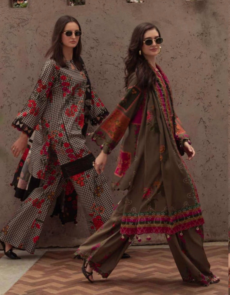 Charizma Unstitched Linen Collection - Brown