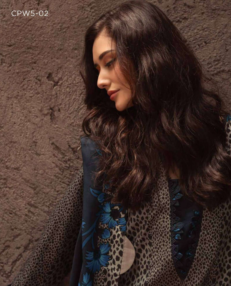 Charizma Unstitched Linen Collection - Navy Blue