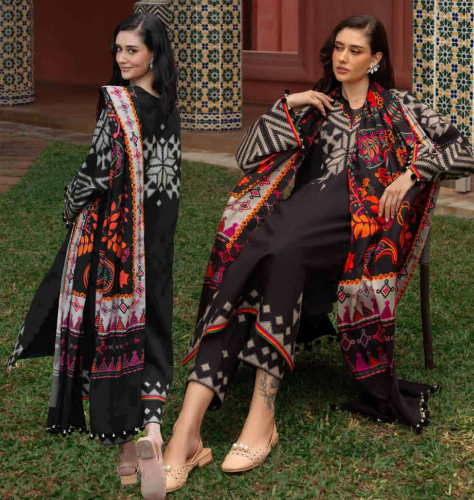 Charizma Unstitched Linen Collection - Black