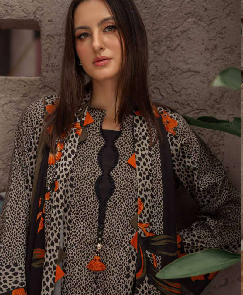 Charizma Unstitched Linen Collection - White/Black