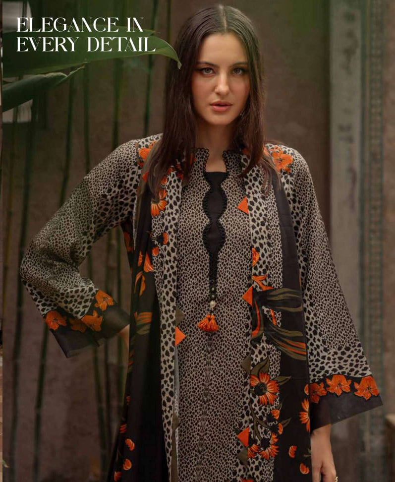 Charizma Unstitched Linen Collection - White/Black