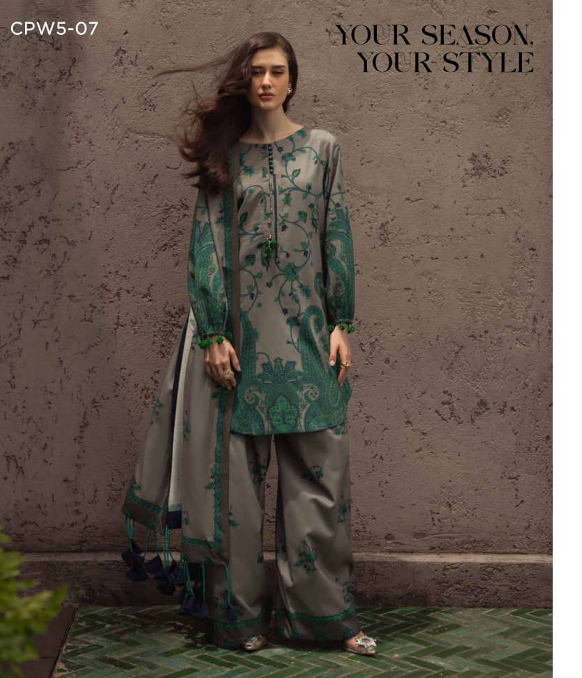 Charizma Unstitched Linen Collection - Grey