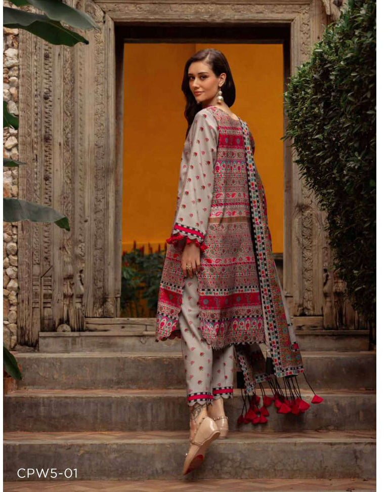 Charizma Unstitched Linen Collection - Light Grey