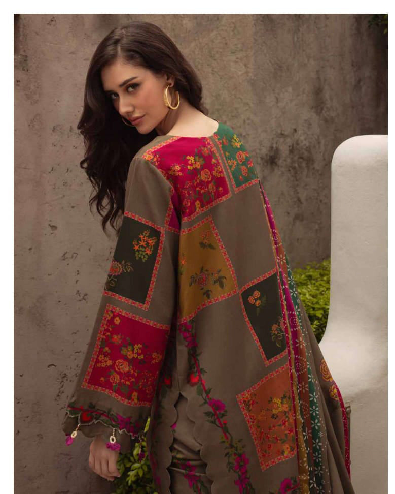 Charizma Unstitched Linen Collection - Brown