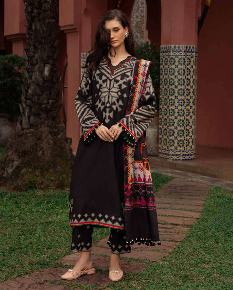 Charizma Unstitched Linen Collection - Black