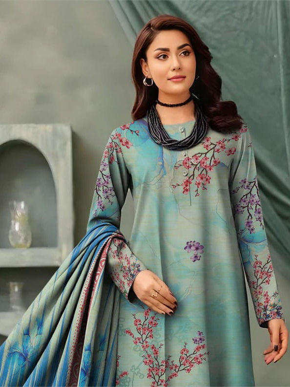 Angelica Digital Staple Zari Slub - Light Olive Green