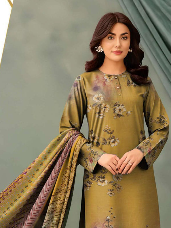 Angelica Digital Staple Zari Slub - Yellow