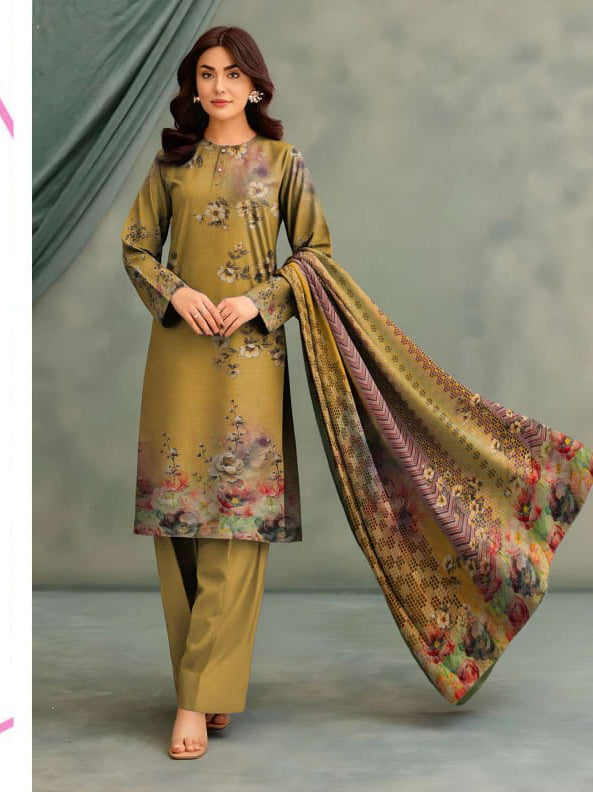 Angelica Digital Staple Zari Slub - Yellow