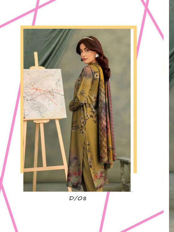 Angelica Digital Staple Zari Slub - Yellow