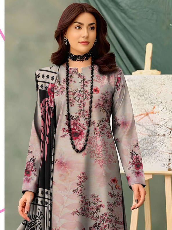 Angelica Digital Staple Zari Slub - Pink