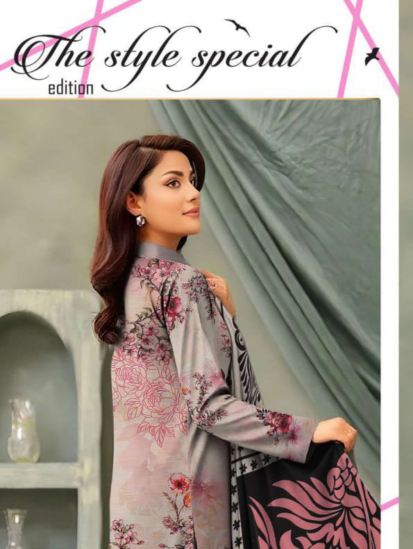 Angelica Digital Staple Zari Slub - Pink