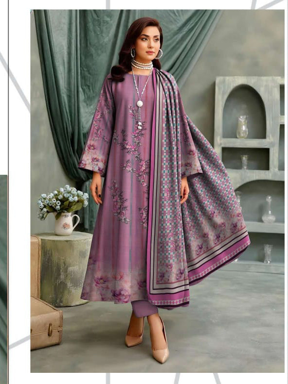 Angelica Digital Staple Zari Slub - Purple