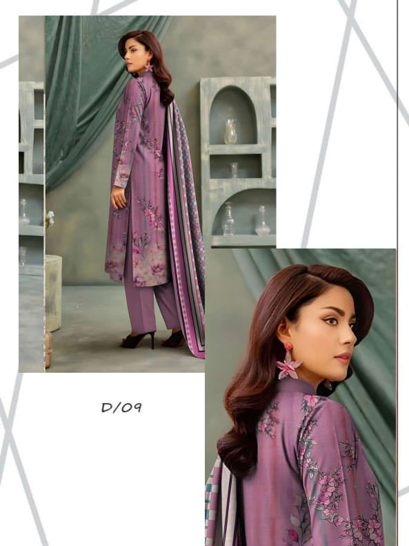 Angelica Digital Staple Zari Slub - Purple